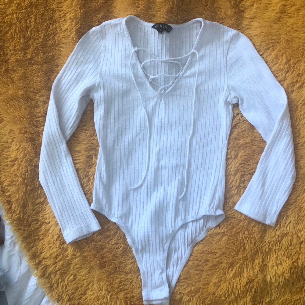 White long sleeve body suit